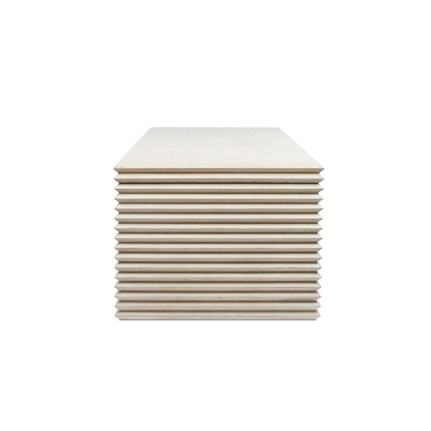Veda - Geometric Waterfall Dining Table - White