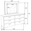 Dulcey - 6 Drawer Dresser With Mirror - Gloss White