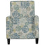 Upholstered Push Back Recliner Chair For Living Room - Blue