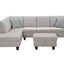 Alger - Left Hand Facing Sofa & Chaise With Ottoman