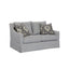 Loveseat With Skirt And Reversable Cushions And 2 Pillows - Light Gray