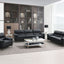Eilene - Top Grain Leather Sofa - Black