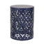 Modern Iron Cut Design End Table (Set of 2) - Navy Blue