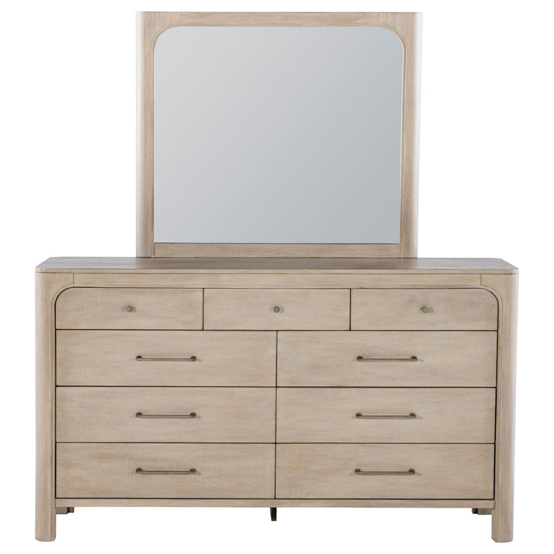 Flores - 9 Drawer Dresser With Mirror - Mango Color