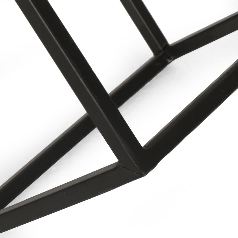 Modern Industrial Tabletop Wine Rack With 7 Bottle Holders - Black