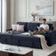 Ashlyn II - 84"W Woven Fabric Reversible Sleeper Sectional Sofa with Storage Chaise
