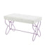 Priya II - Synthetic Leather Purple Bench - Purple / White
