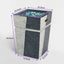 Propane, Gas 50000 Btu Square Fire Pit Table For Outside - Light Gray Blue