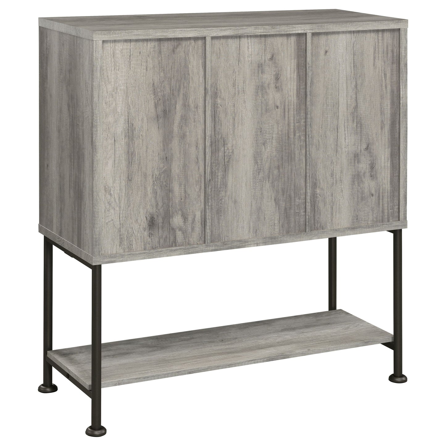 Hovander - Sliding Door Bar Cabinet - Gray