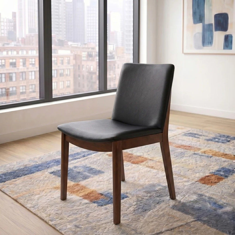 Laura - Mid-Century Modern Solid Wood Dining Chair (Set of 2)