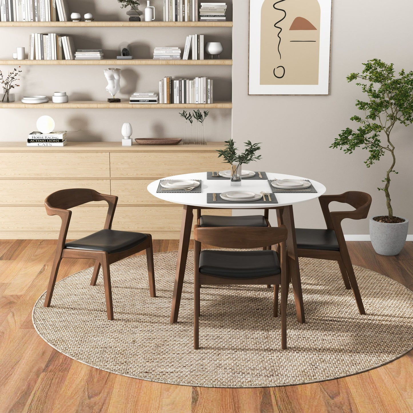 Alina - Dining Table And 4 Side Chairs - White