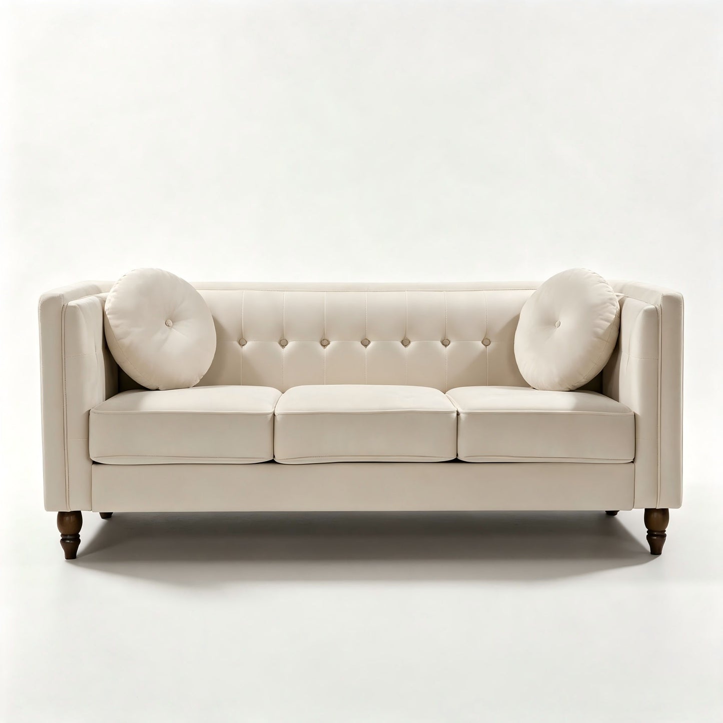 Chesterfield Sofa With Square Arms For Living Room