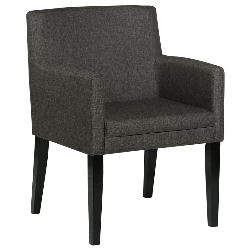 Yorkshire - Silla de comedor tapizada con reposabrazos acolchados (Juego de 2) - Gris