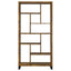 6 Tier Rectangular Bookcase With Accents - Brown