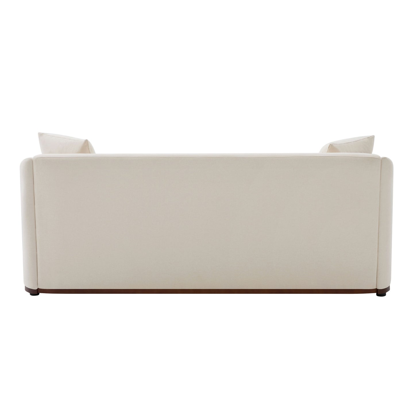 3 Seater Sofa With Wrap Around Armrests And Throw Pillows