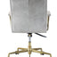 Damir - Vintage Top Grain Leather Office Chair - Antique White / Vintage