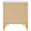Chesney - 2 Drawer Nightstand With Trim, Bedroom Side Table - White