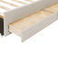 Upholstered Platform Bed With Twin Size Trundle And 3 Drawers