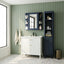 Bathroom Wall Storage Cabinet With Mirror And Adjustable Shelf, 6 Open Shelves