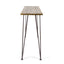 Outdoor Bar Table With Wood Tabletop And Iron Hairpin Legs - Black / Teak