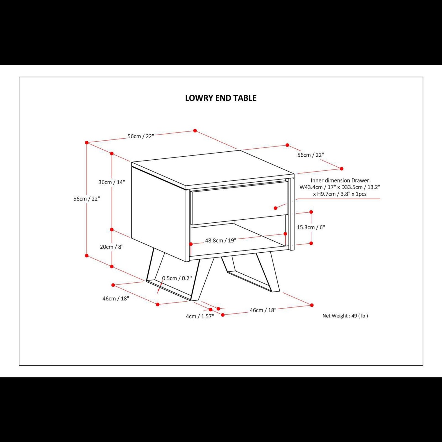 Lowry - Handcrafted End Table