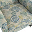 Upholstered Push Back Recliner Chair For Living Room - Blue
