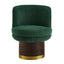 Round Swivel Accent Chair With Ergonomic Backrest For Living Room