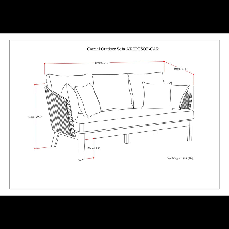 Carmel - Outdoor Sofa - Sand Drift