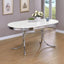 Oval Dining Table - White - Metal