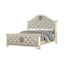 Jasmine - Queen Size Tufted Upholstery & LED Bed - Beige
