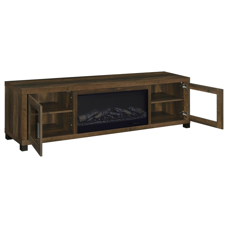 Temby - Fireplace TV Stand With Flameless Ambience - Pine Wood