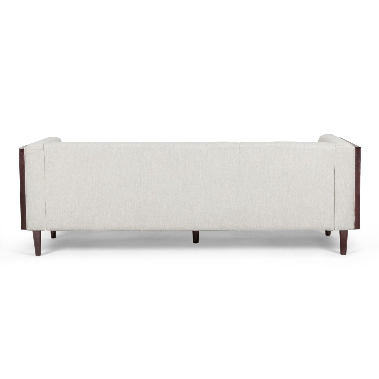 Contemporary Mid-Century Charm 3 Seater Sofa With Button Tufted Waffle Stitching