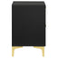 2 Drawer Rectangular Nightstand - Black