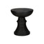 Round Accent Table, Indoor Outdoor - Black