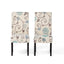Contemporary Dining Chair Set With Rubberwood Legs - White / Blue