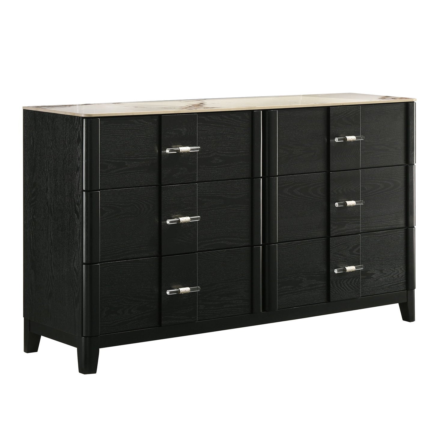 Opel - 6 Drawer Dresser - Black