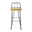 Outdoor Barstool With Angled Metal Legs - Brown