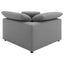 Segoura - 5 Piece Upholstered Modular Sectional With Reclined Back Pillows - Gray