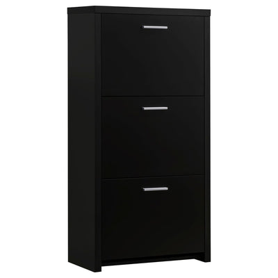 3 Drawer Shoe Rack - Black