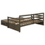 Twin Long 2 Drawer Daybed With Extendable Trundle, Storage Drawers, Fits Standard Mattress - Gray