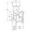 Aston - 5 Piece Counter Height Dining Set With Bent Backs And Upholstered Seats - Walnut