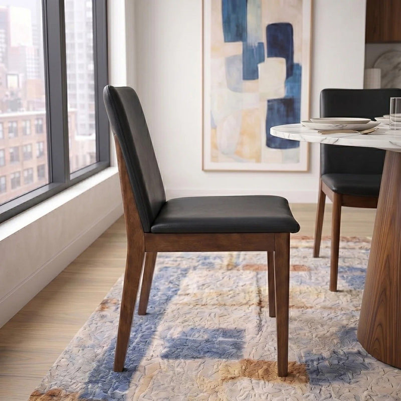 Laura - Mid-Century Modern Solid Wood Dining Chair (Set of 2)