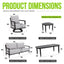 6 Piece Outdoor Conversation Set With Swivel Chairs - Ember Black