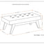 Draper - Upholstered Mid Century Tufted Ottoman Bench