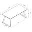 Smith - Rectangular Top Dining Table With 3 Drawers - Black
