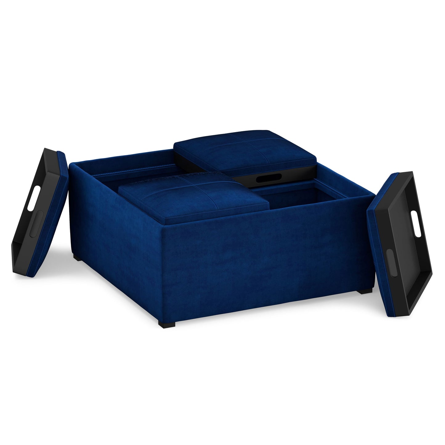 Avalon - Square Coffee Table, Storage Ottoman