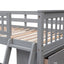 Bunk Bed With 6 Drawers And Flexible Shelves, Bottom Bed With Wheels