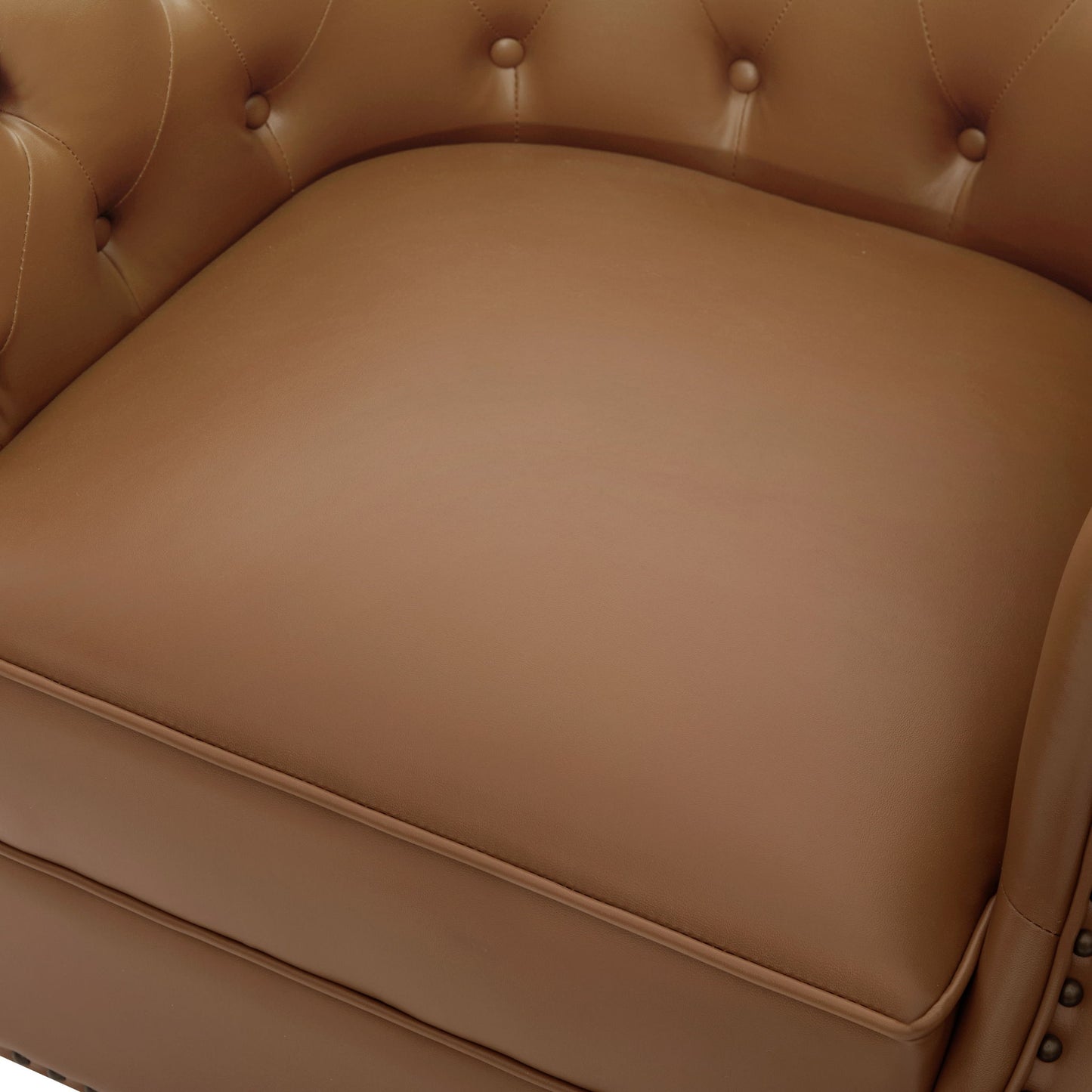 360° Swivel Accent Chair With Curved Back