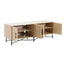 4 Door TV Cabinet, 2 Storage Spaces, Adjustable Shelves