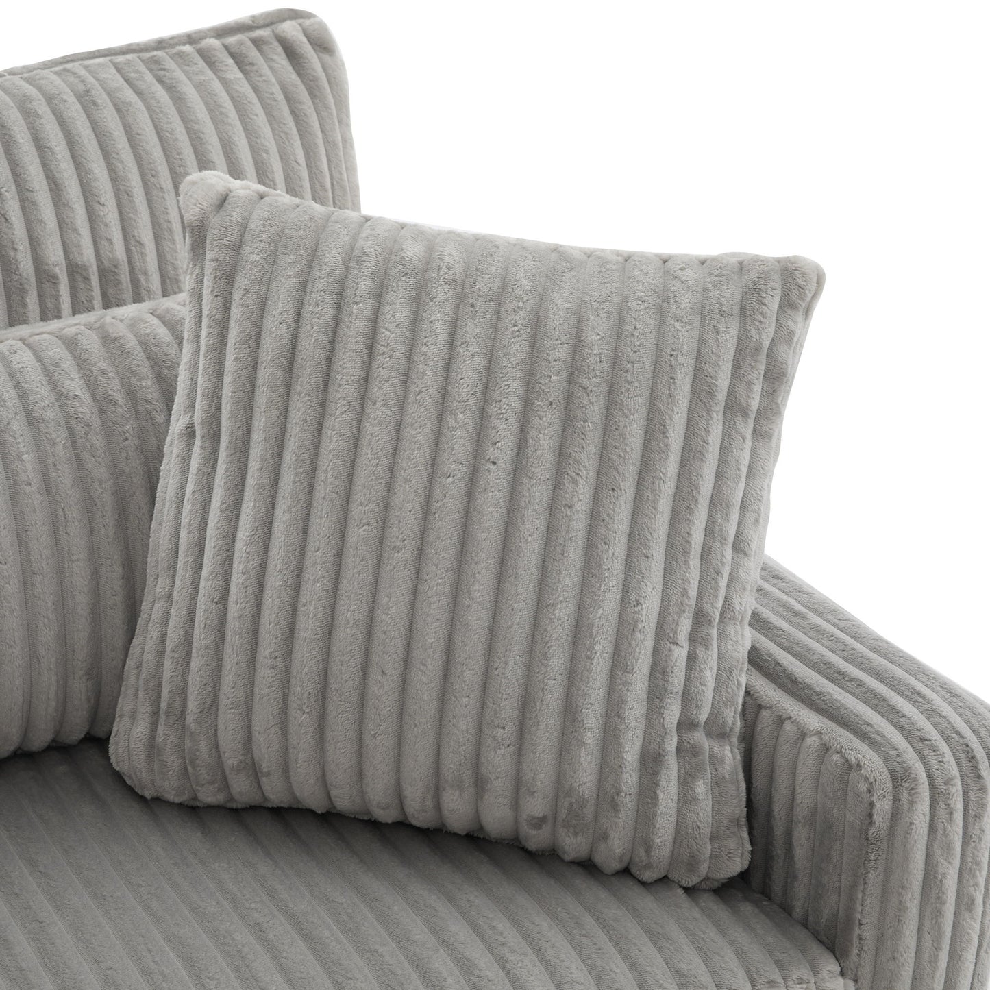 Modern Loveseat Sofa With 4 Pillows